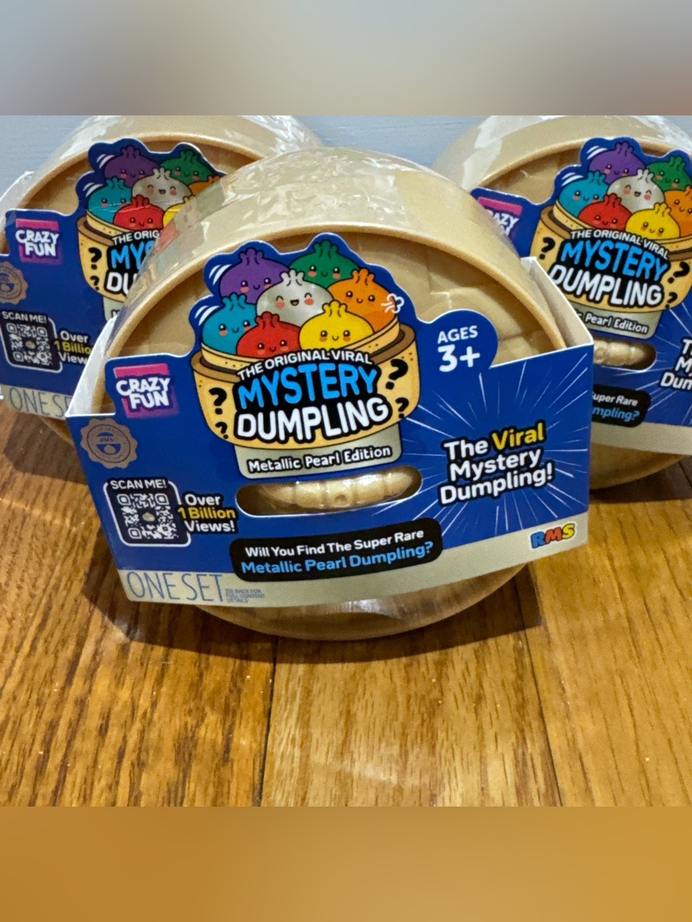 Lot of 3 New Original Viral Mystery Dumpling Metallic Pearl Edition NEW sealed